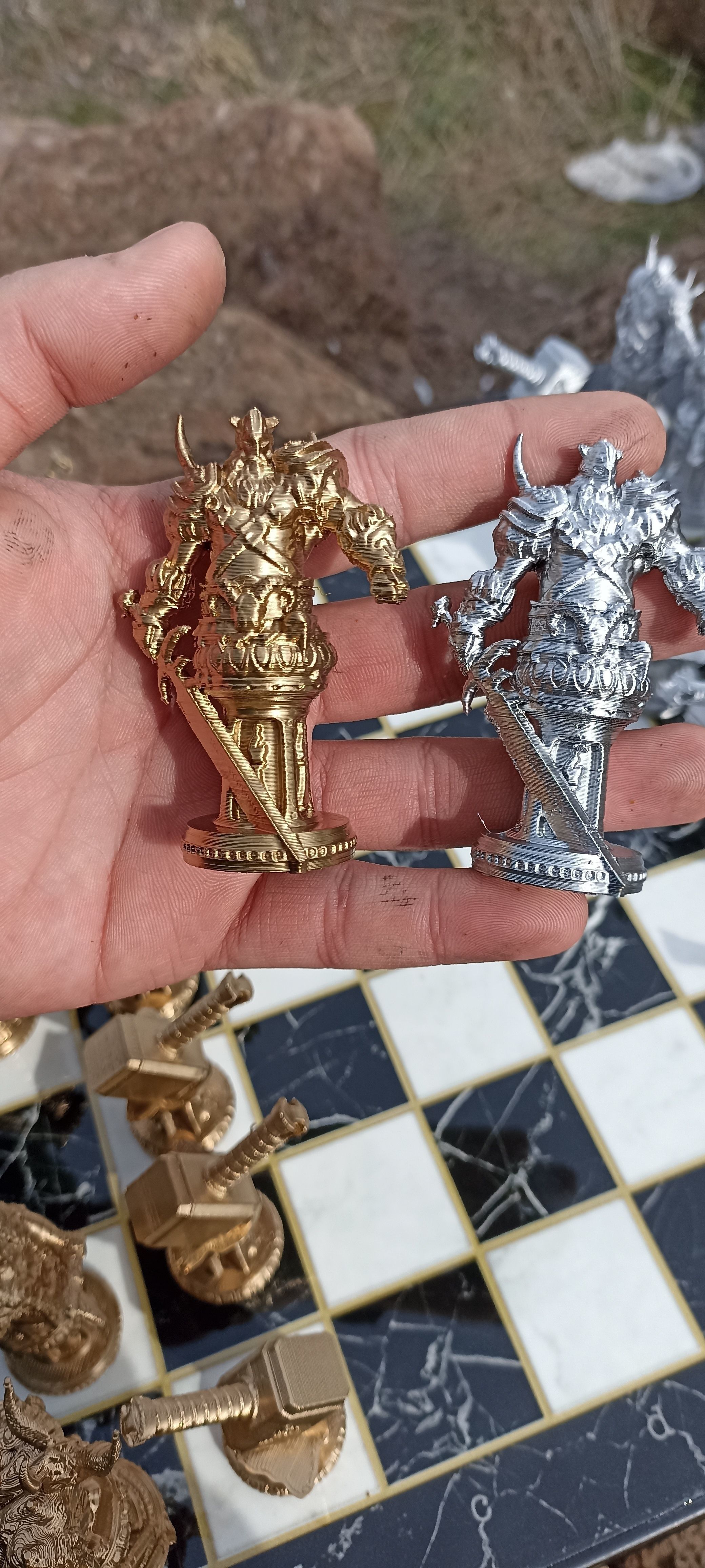 Viking Chess Set- Viking Characters-Odin-Surtur-Thor 3D print model_3