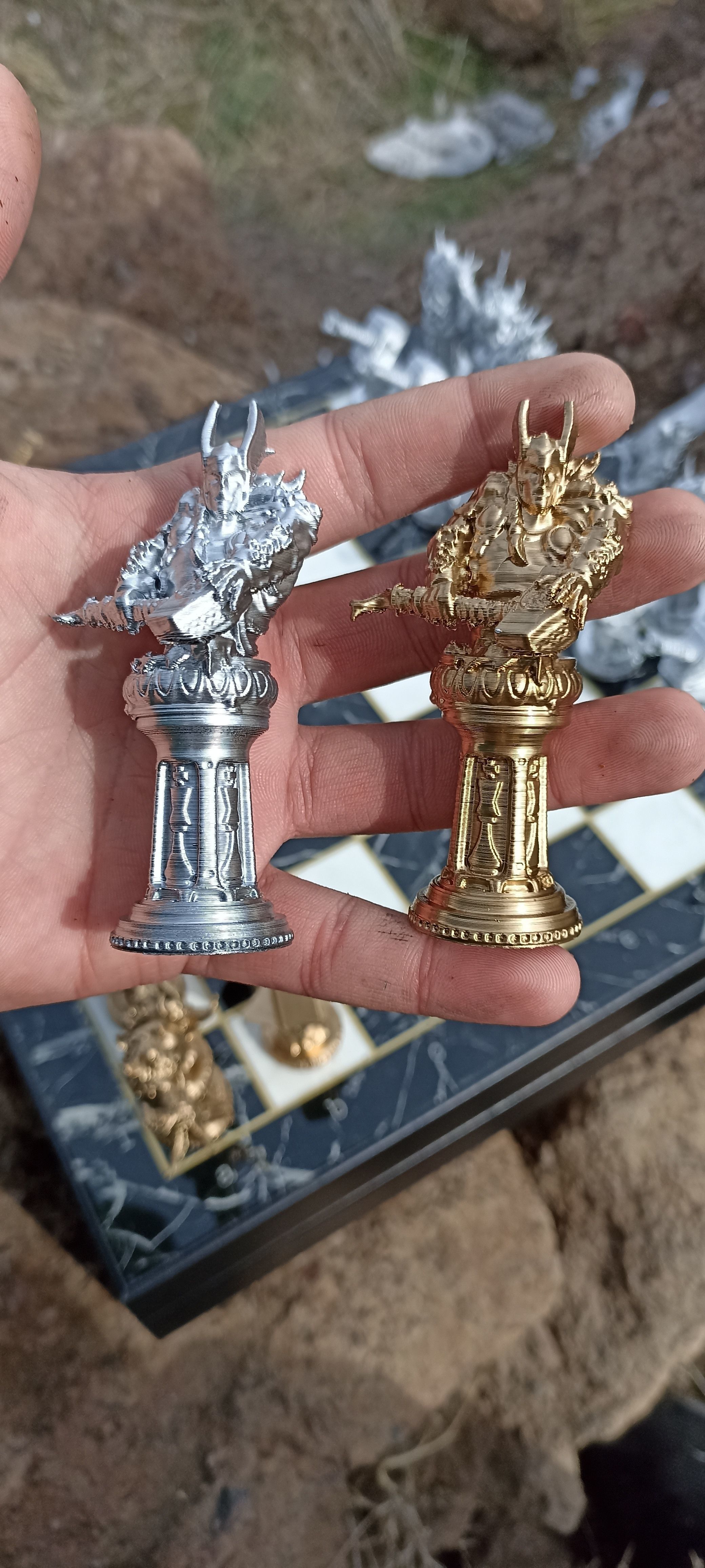 Viking Chess Set- Viking Characters-Odin-Surtur-Thor 3D print model_5