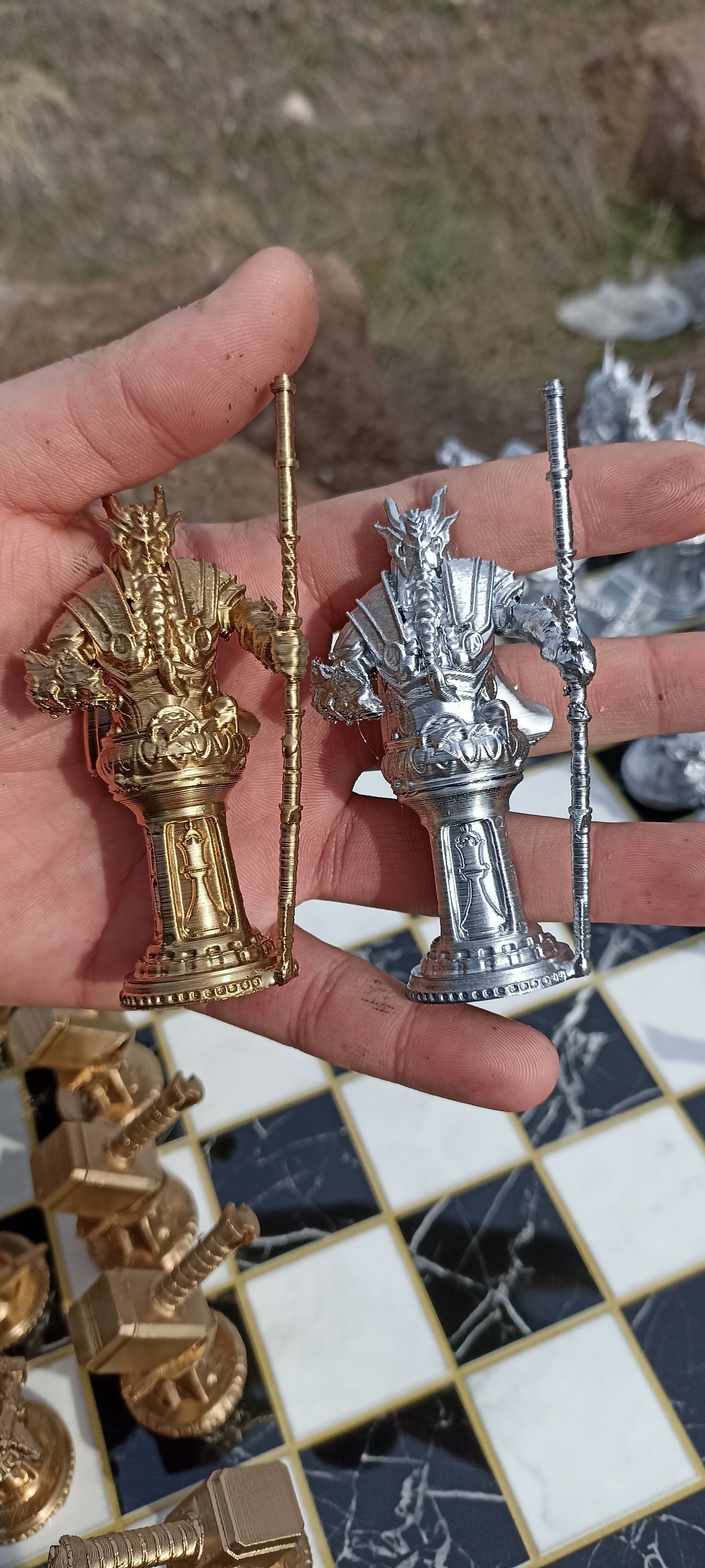 Viking Chess Set- Viking Characters-Odin-Surtur-Thor 3D print model_1