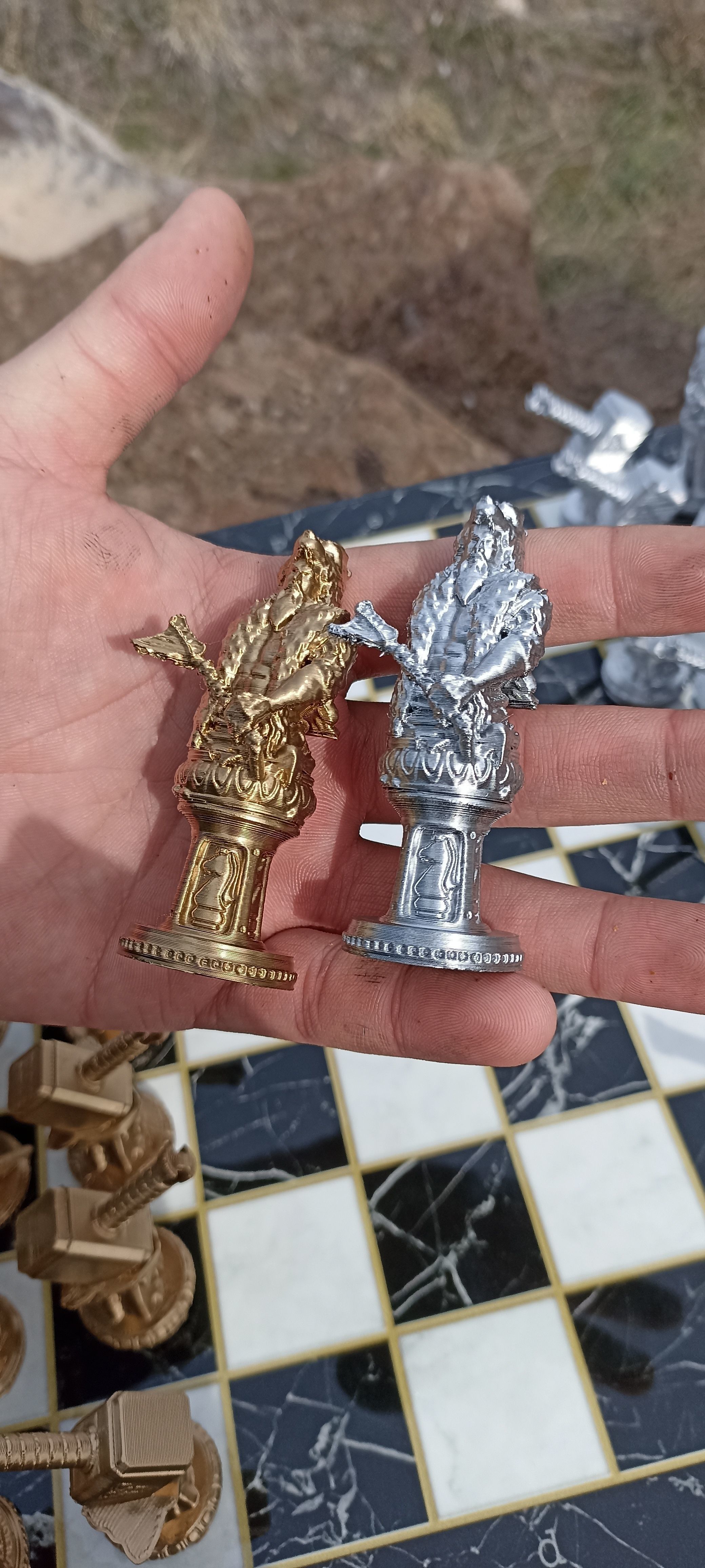 Viking Chess Set- Viking Characters-Odin-Surtur-Thor 3D print model_2