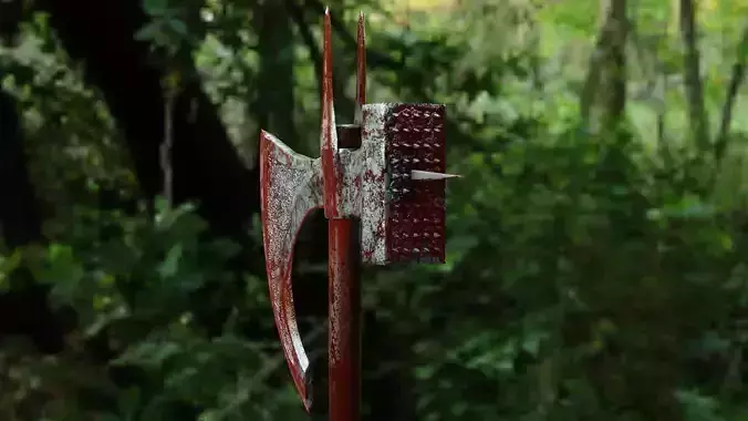 Medieval time weapon concept model Low-poly 3D model