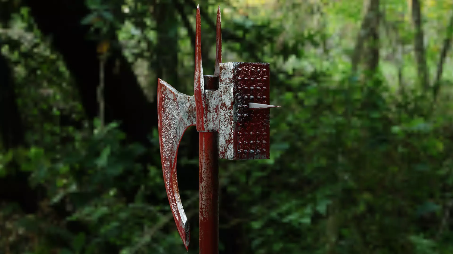 Medieval time weapon concept model Low-poly 3D model_0