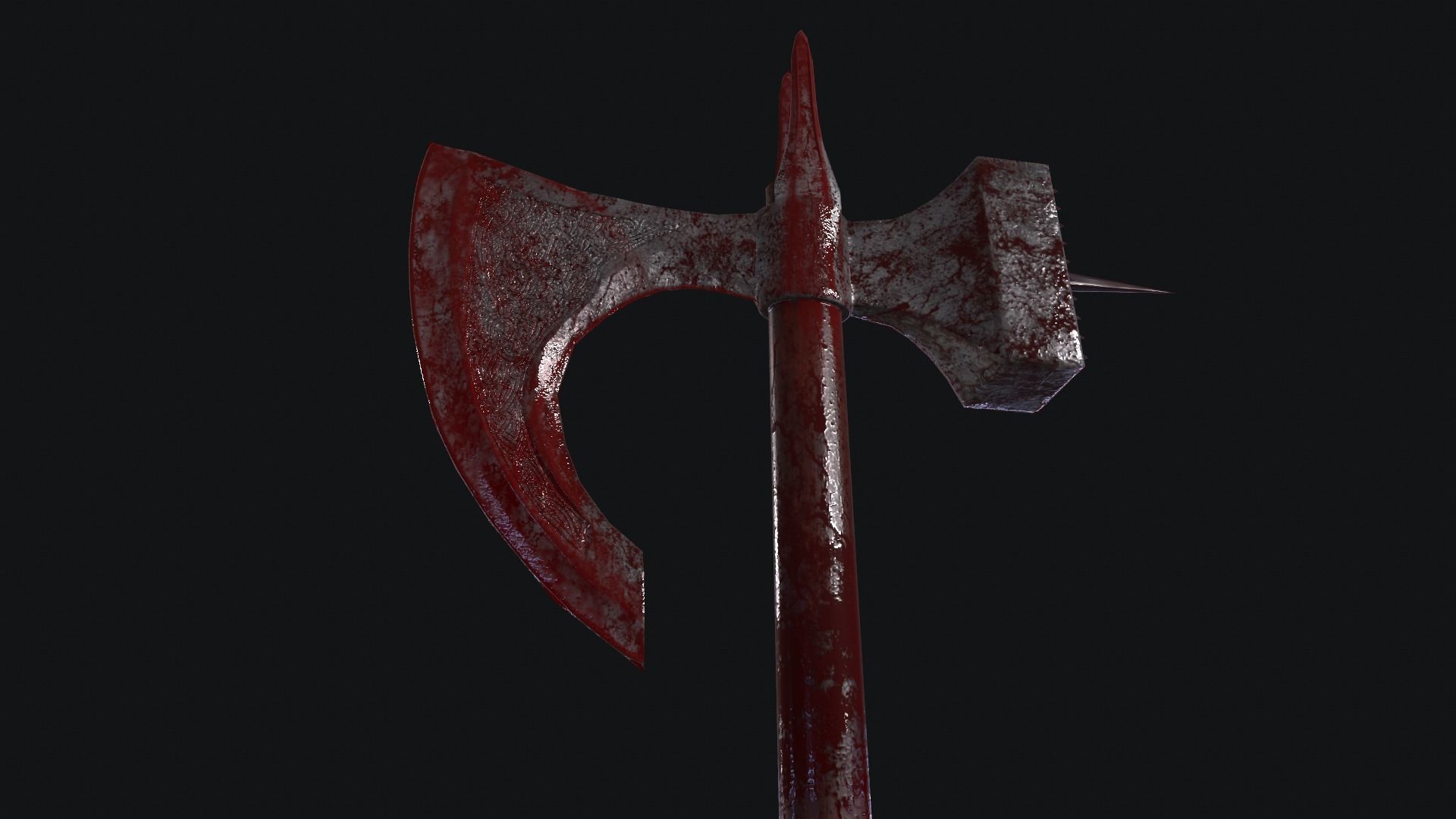 Medieval time weapon concept model Low-poly 3D model_5