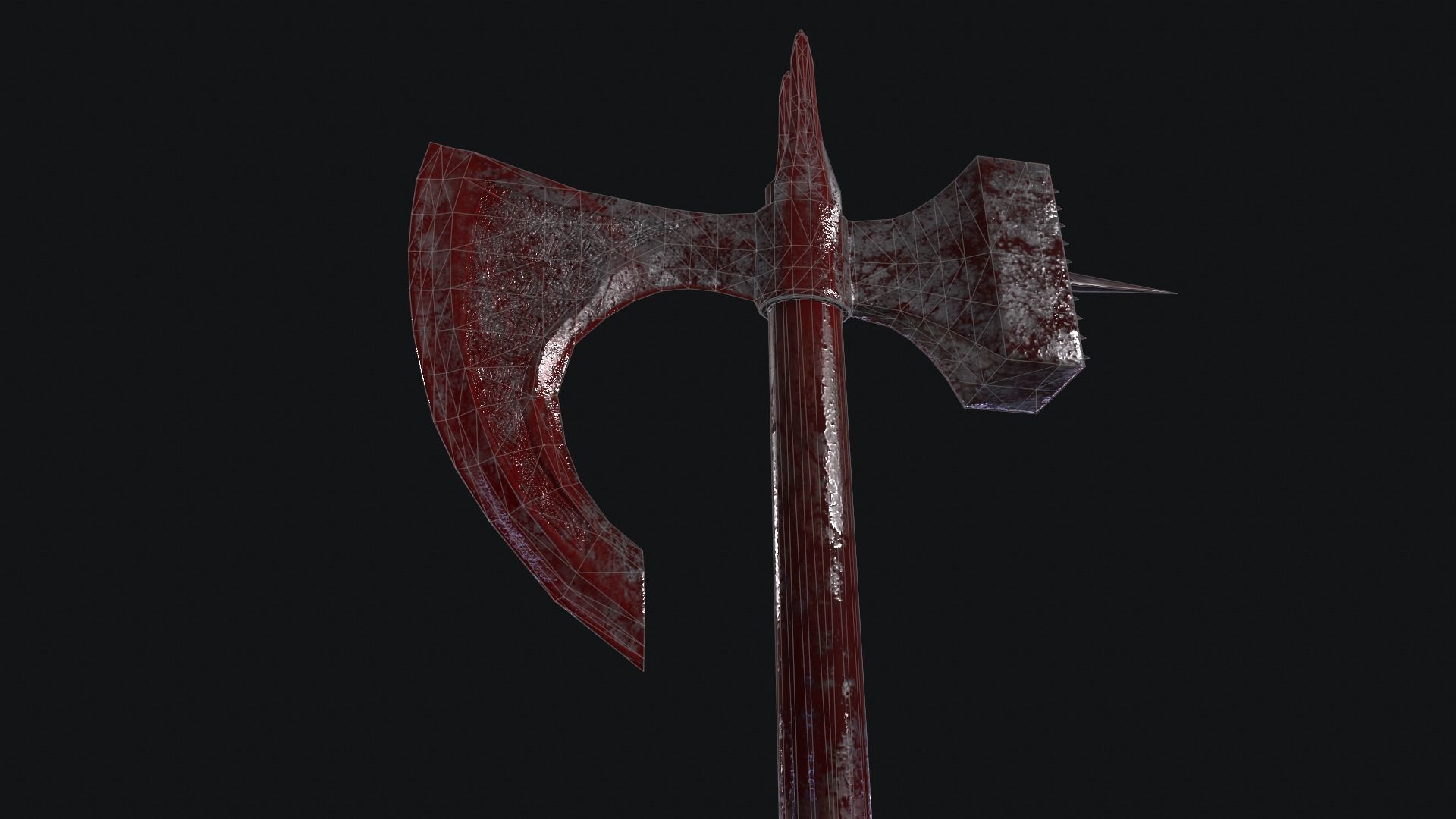 Medieval time weapon concept model Low-poly 3D model_6