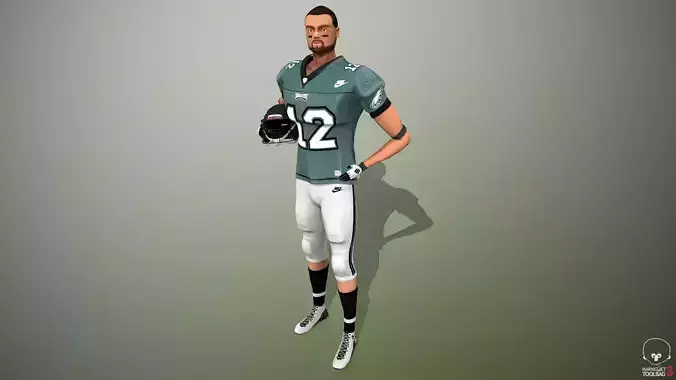 American football player - Wide Reciever Low-poly 3D model American football player - Wide Reciever Low-poly 3D model