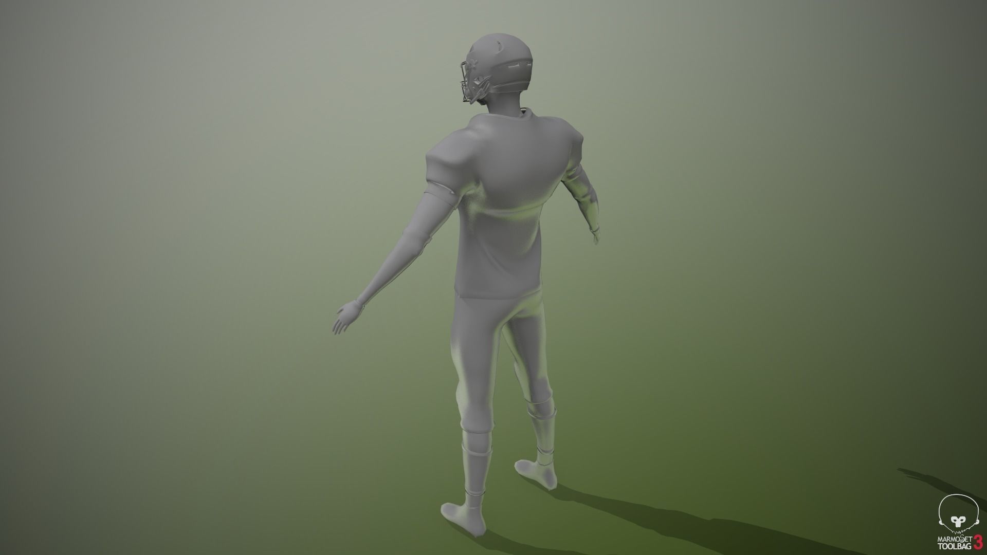 American football player - Wide Reciever Low-poly 3D model_17