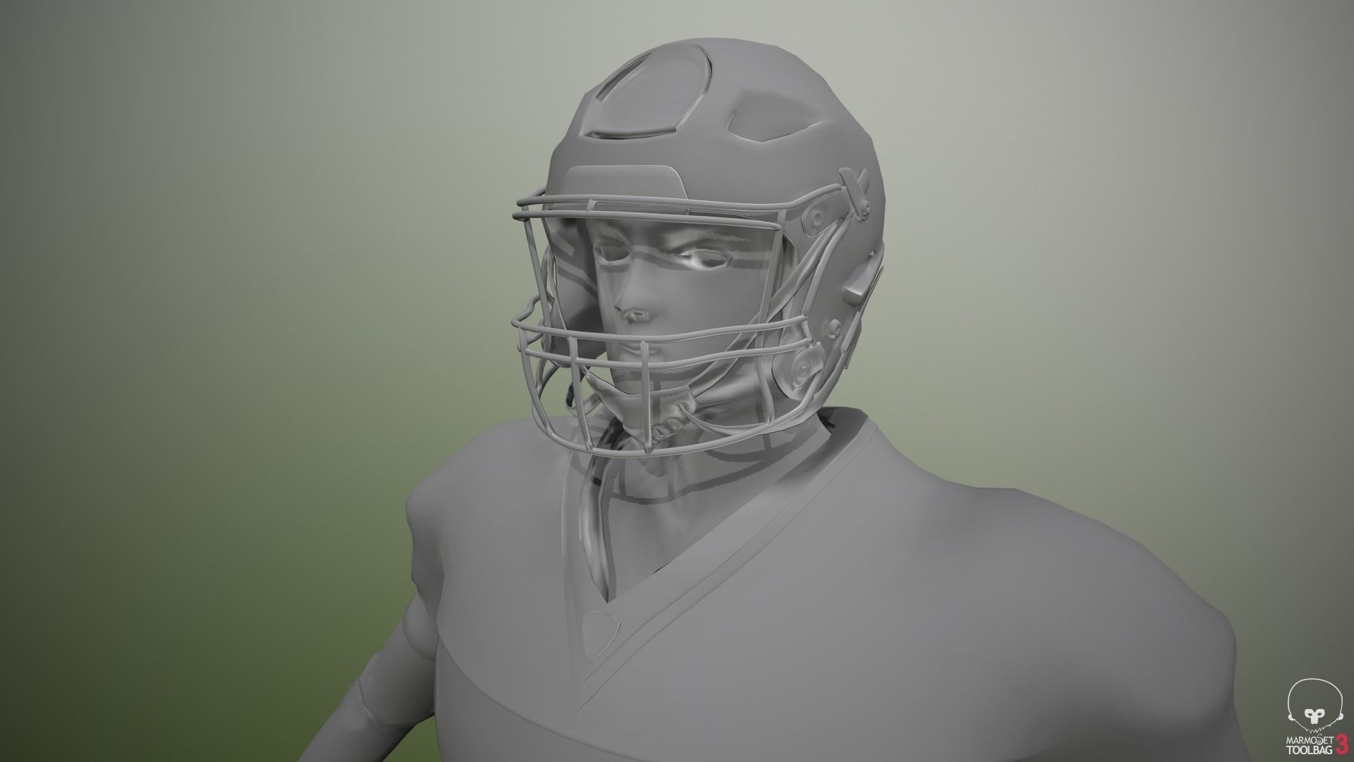 American football player - Wide Reciever Low-poly 3D model_18
