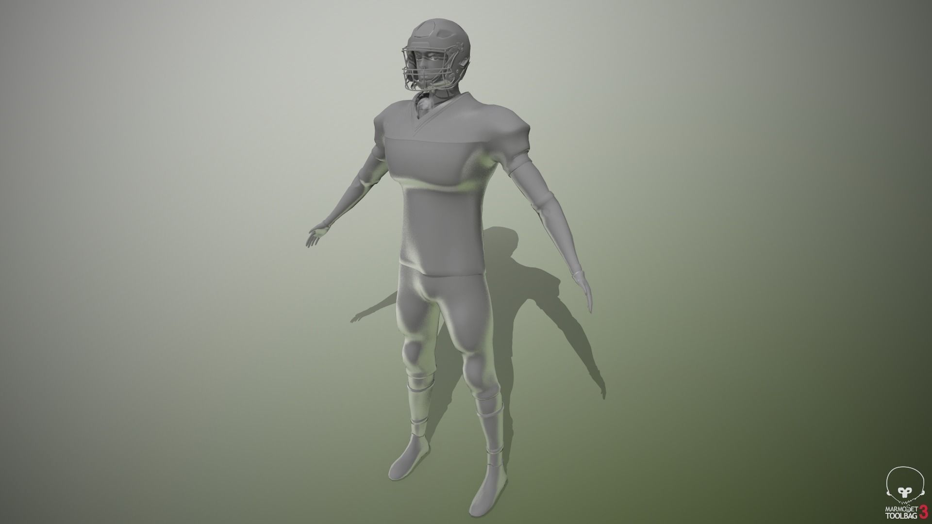 American football player - Wide Reciever Low-poly 3D model_15