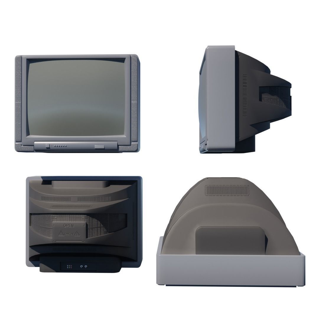 old Television 3D model_1