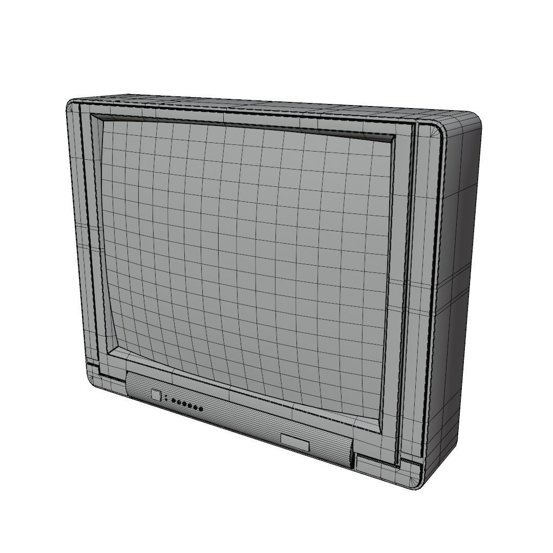 old Television 3D model_6