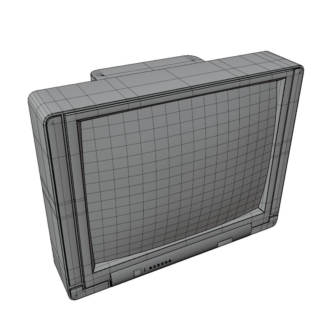 old Television 3D model_11