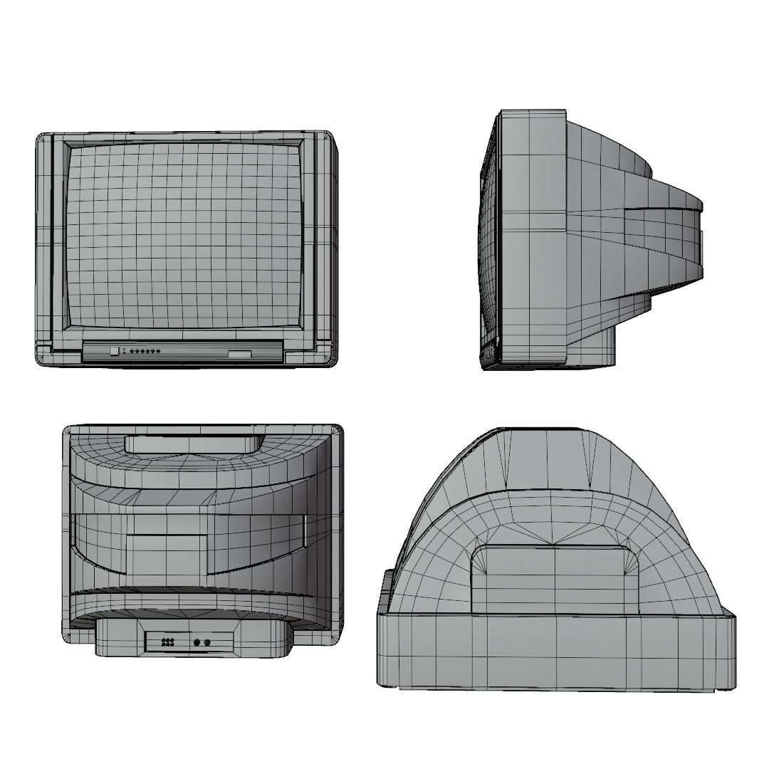 old Television 3D model_8