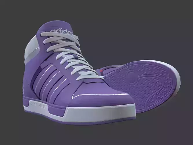 AdidasNeoRaleigh 9TIS HighTop sneakers Low-poly 3D model