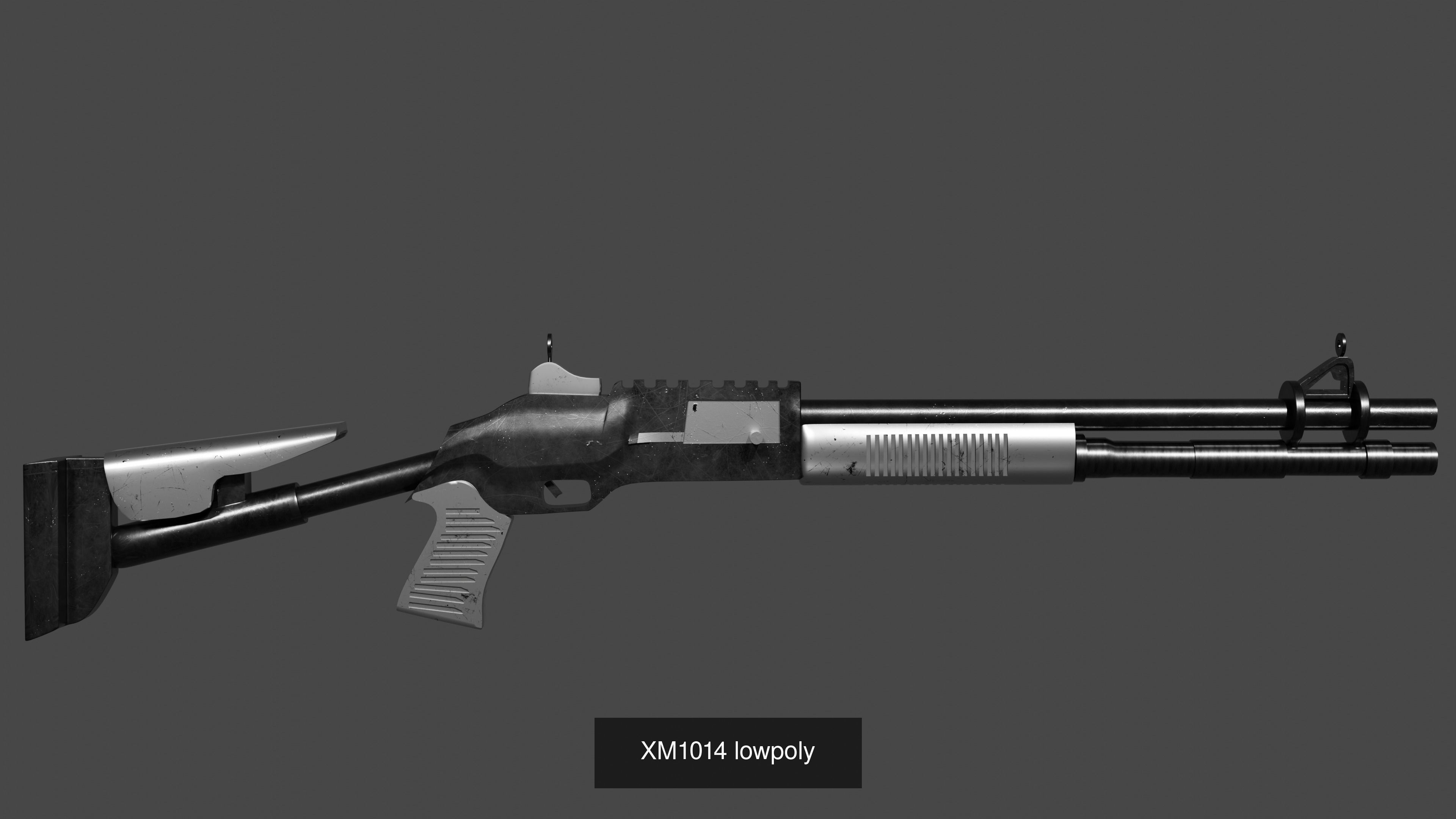 3 Simple weapons  3D Model Collection_2