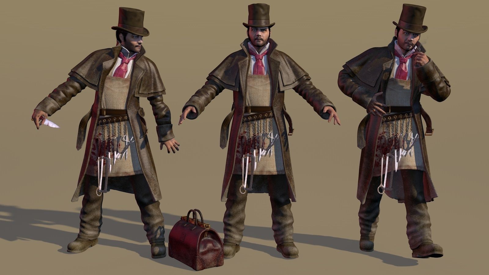 Jack the Ripper 3D model rigged | CGTrader