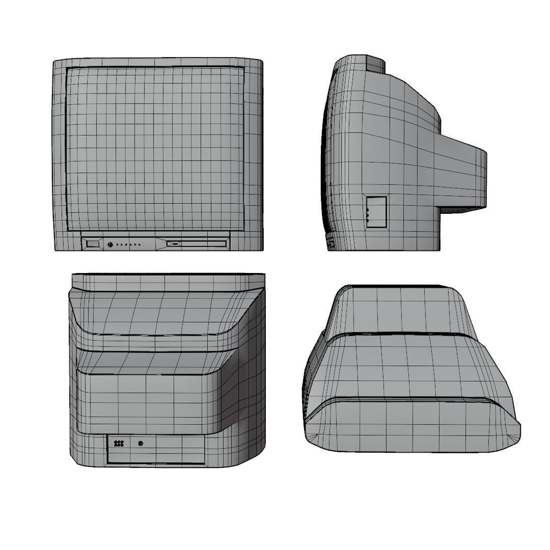 old Television 3D model_8