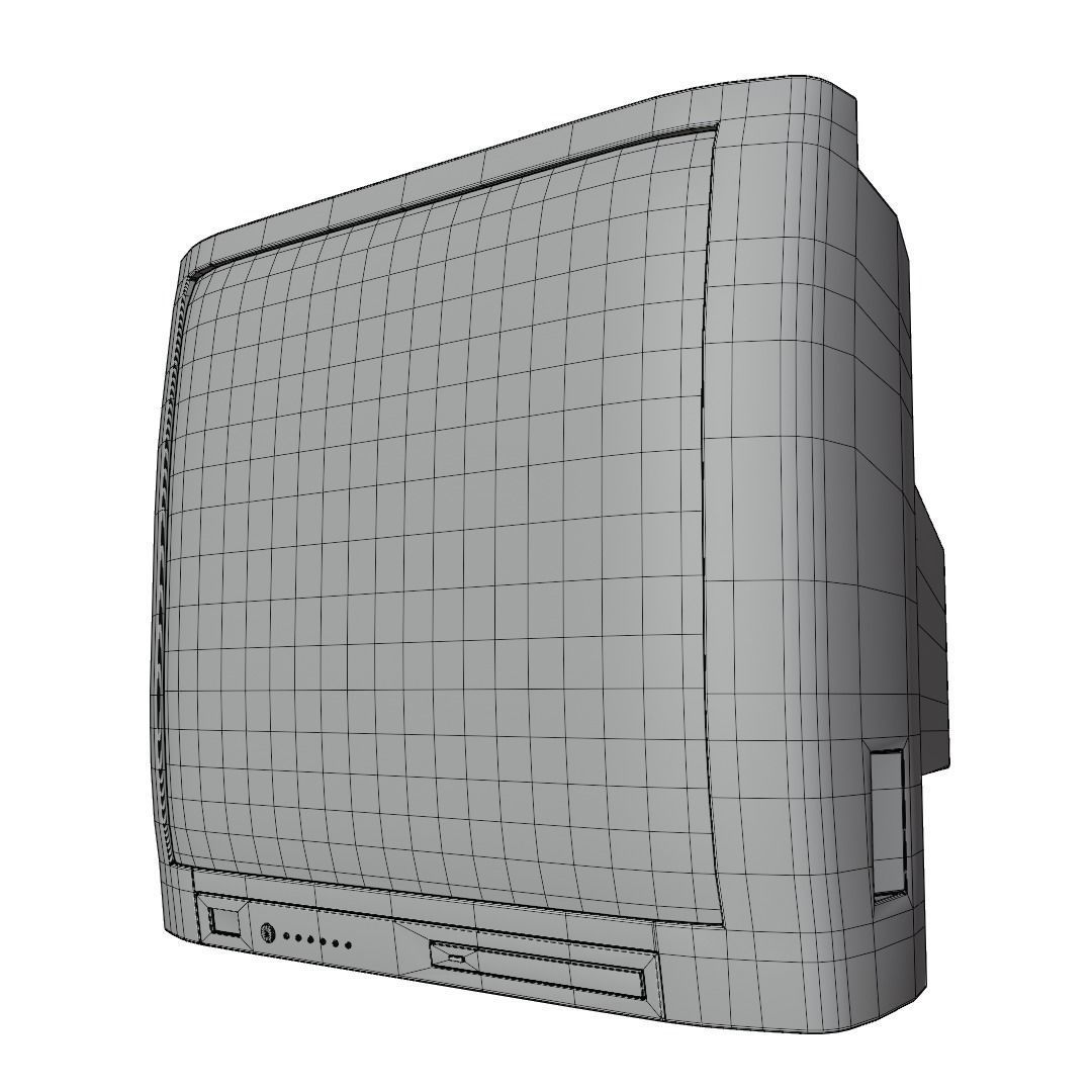 old Television 3D model_6