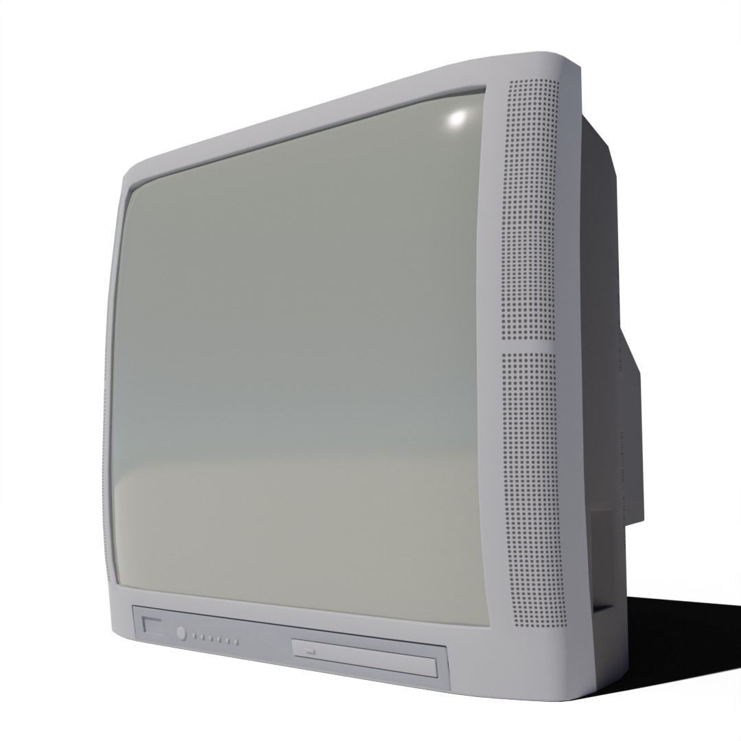 old Television 3D model_3