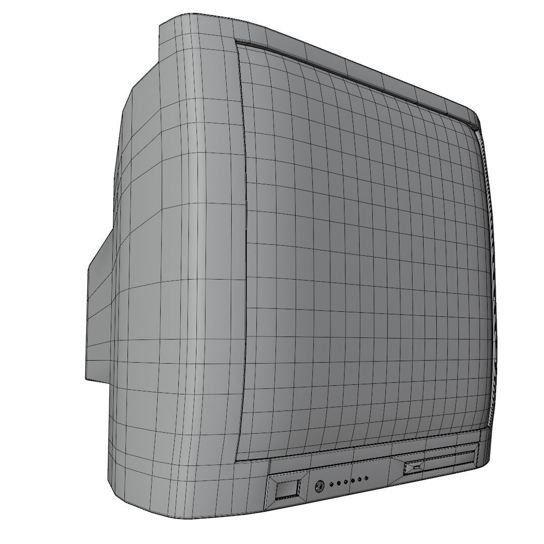 old Television 3D model_11