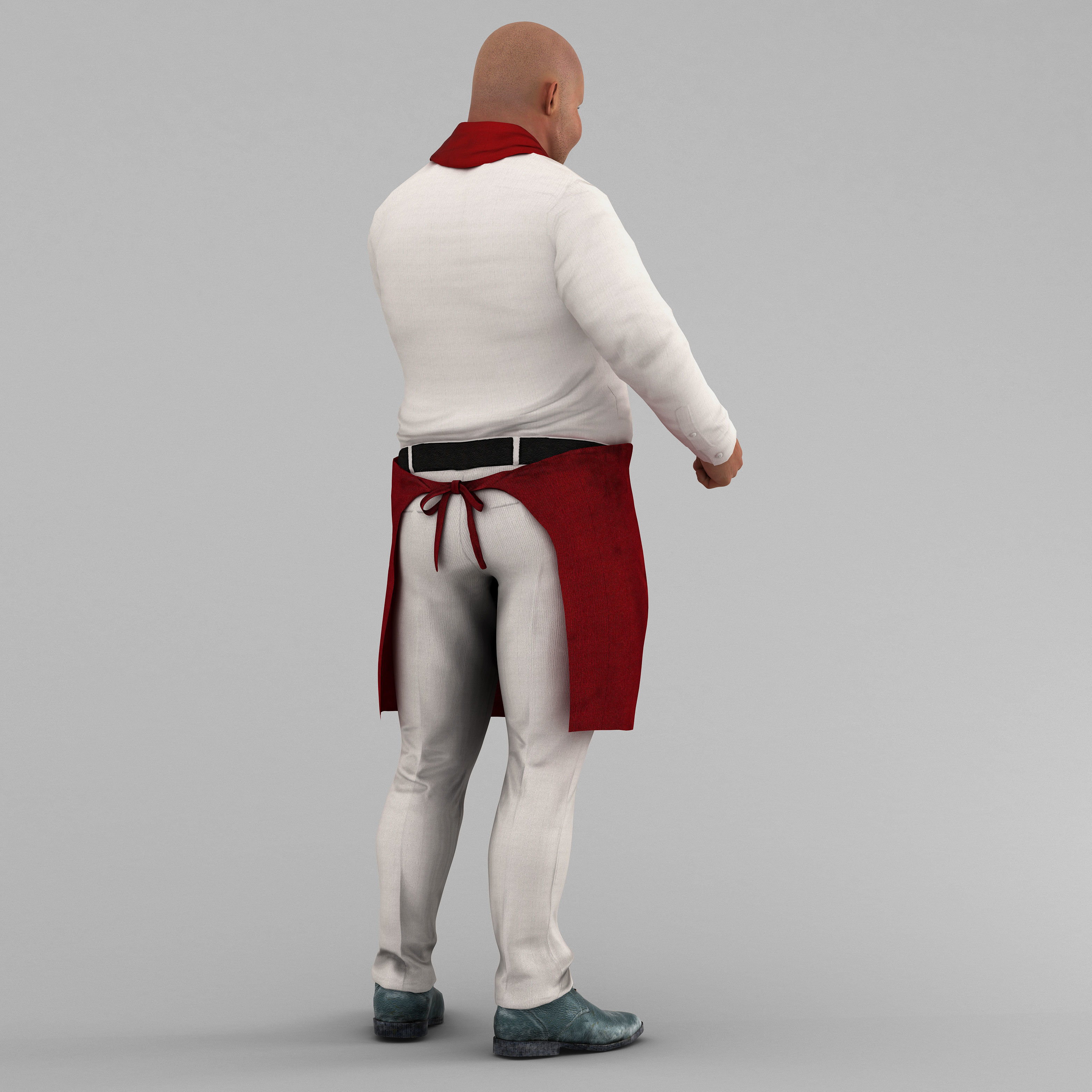 Character Chef Oliver  Low-poly 3D model_5