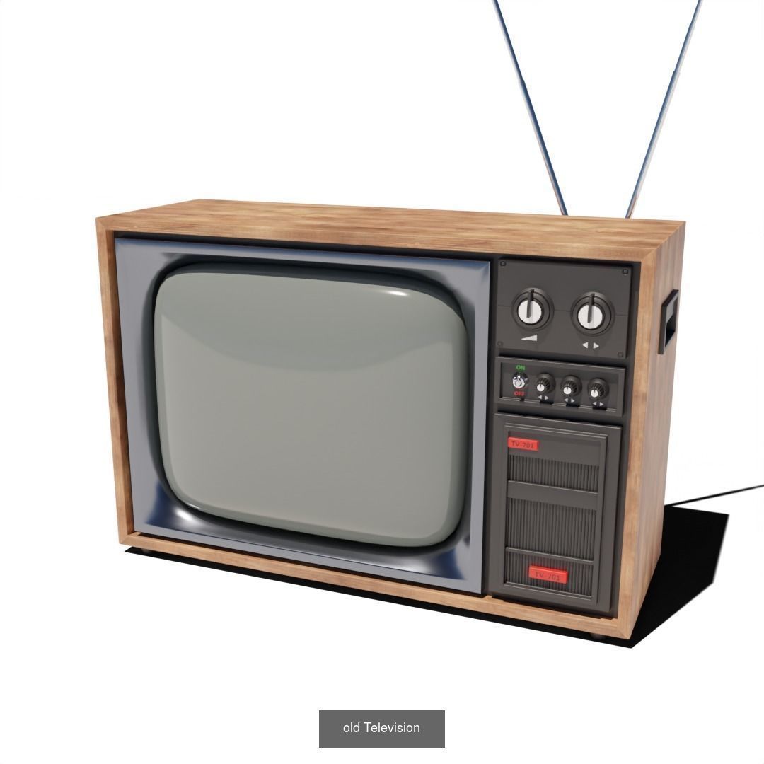 old Televisions 3D Model Collection_1