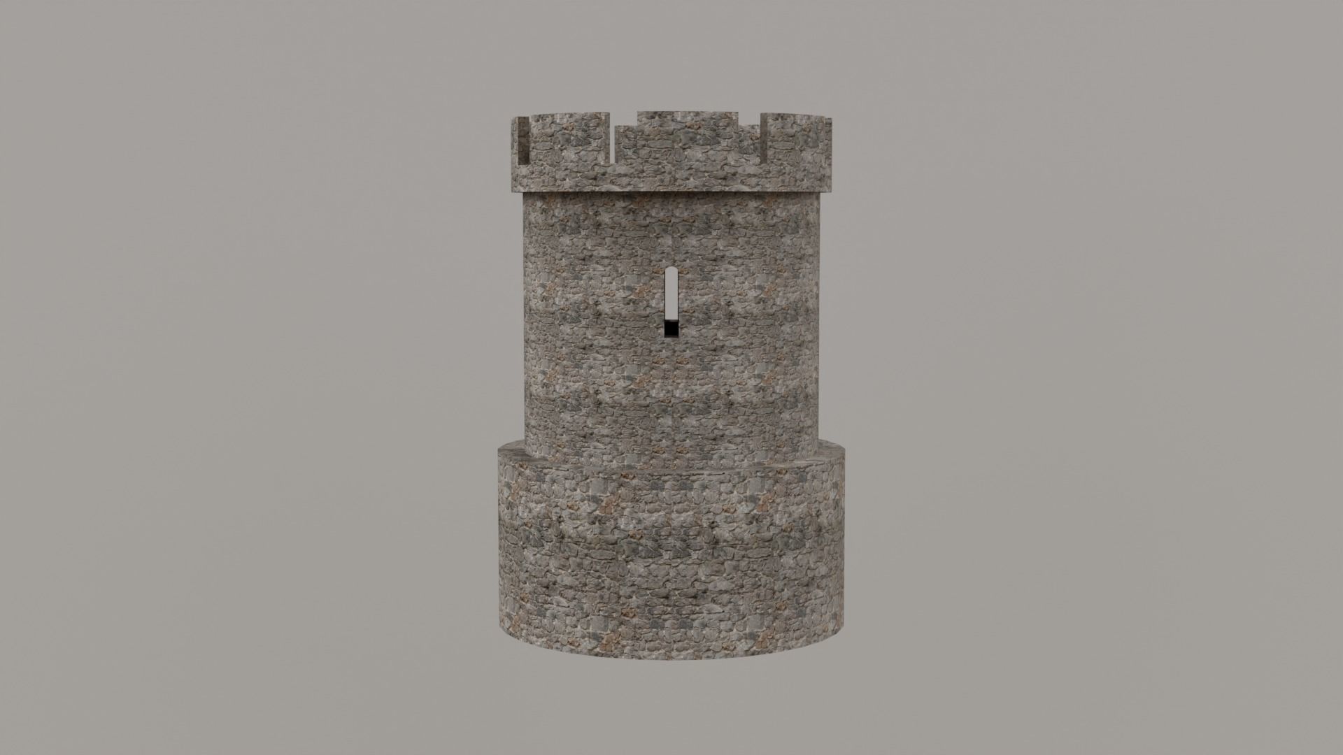 Free Medieval Tower Free low-poly 3D model_3