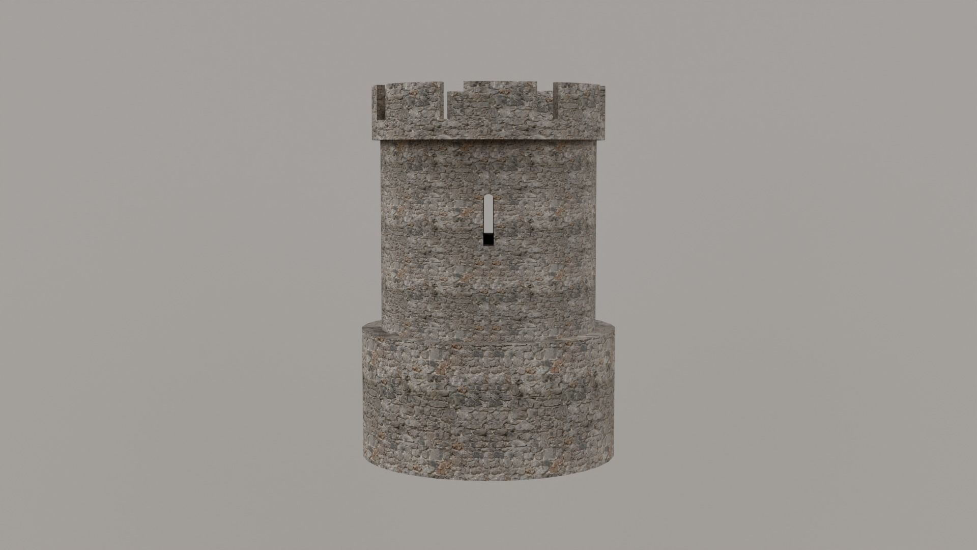 Free Medieval Tower Free low-poly 3D model_2