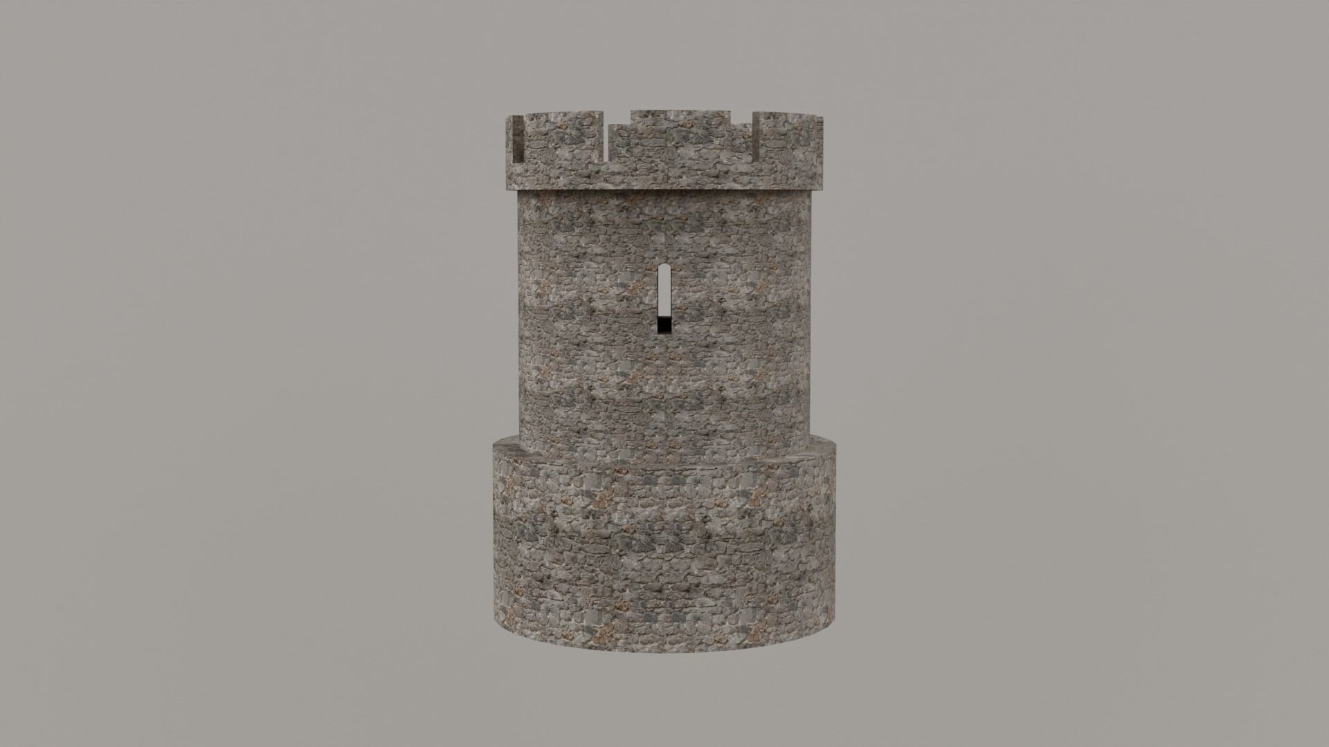 Free Medieval Tower Free low-poly 3D model_1