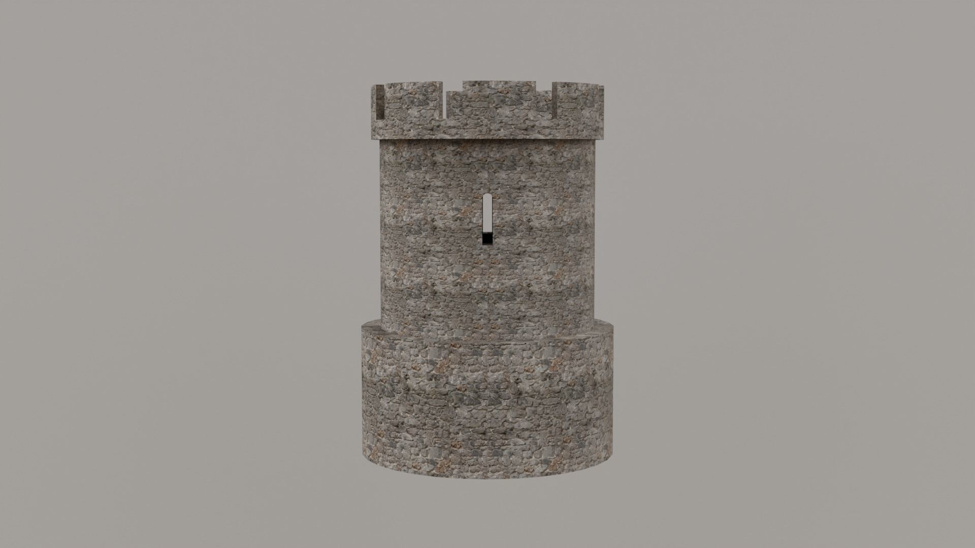 Free Medieval Tower Free low-poly 3D model_4