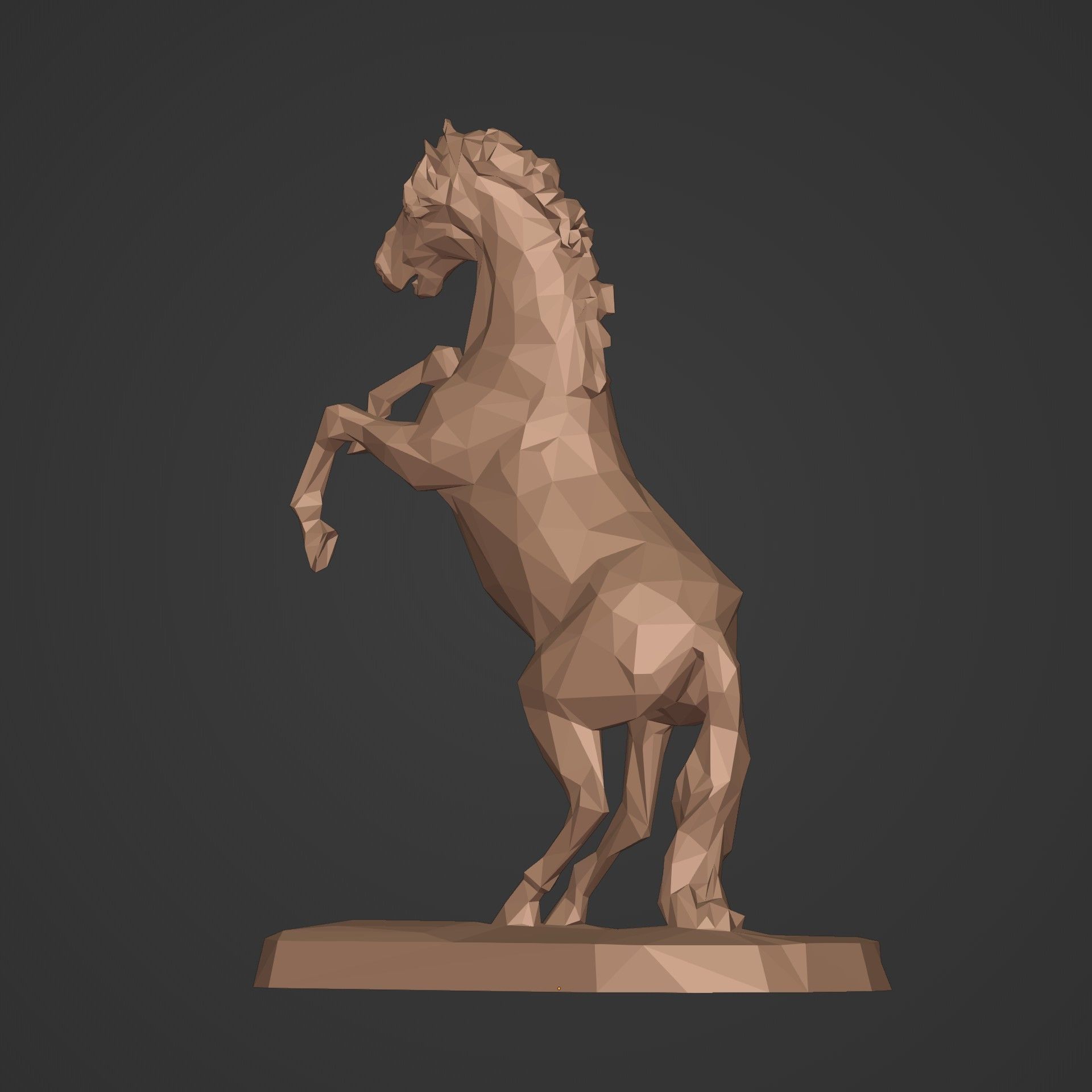 LowPoly Horse Figurine  - Ready for 3D Printing 3D print model_11