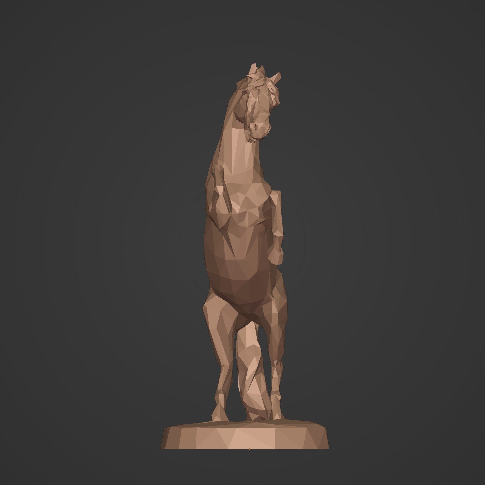 LowPoly Horse Figurine  - Ready for 3D Printing 3D print model_3