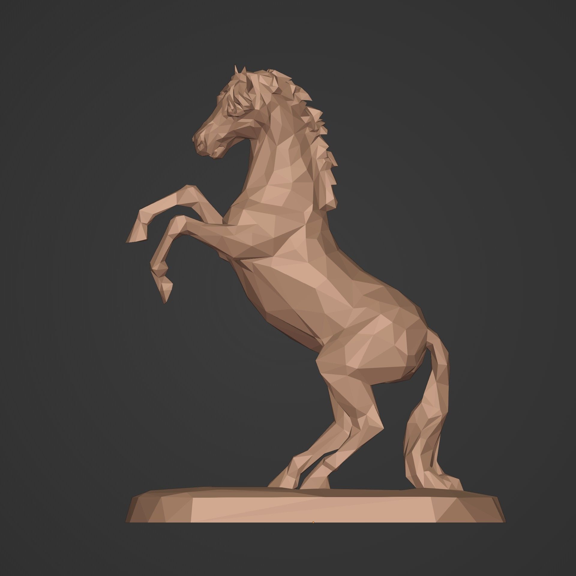 LowPoly Horse Figurine  - Ready for 3D Printing 3D print model_5