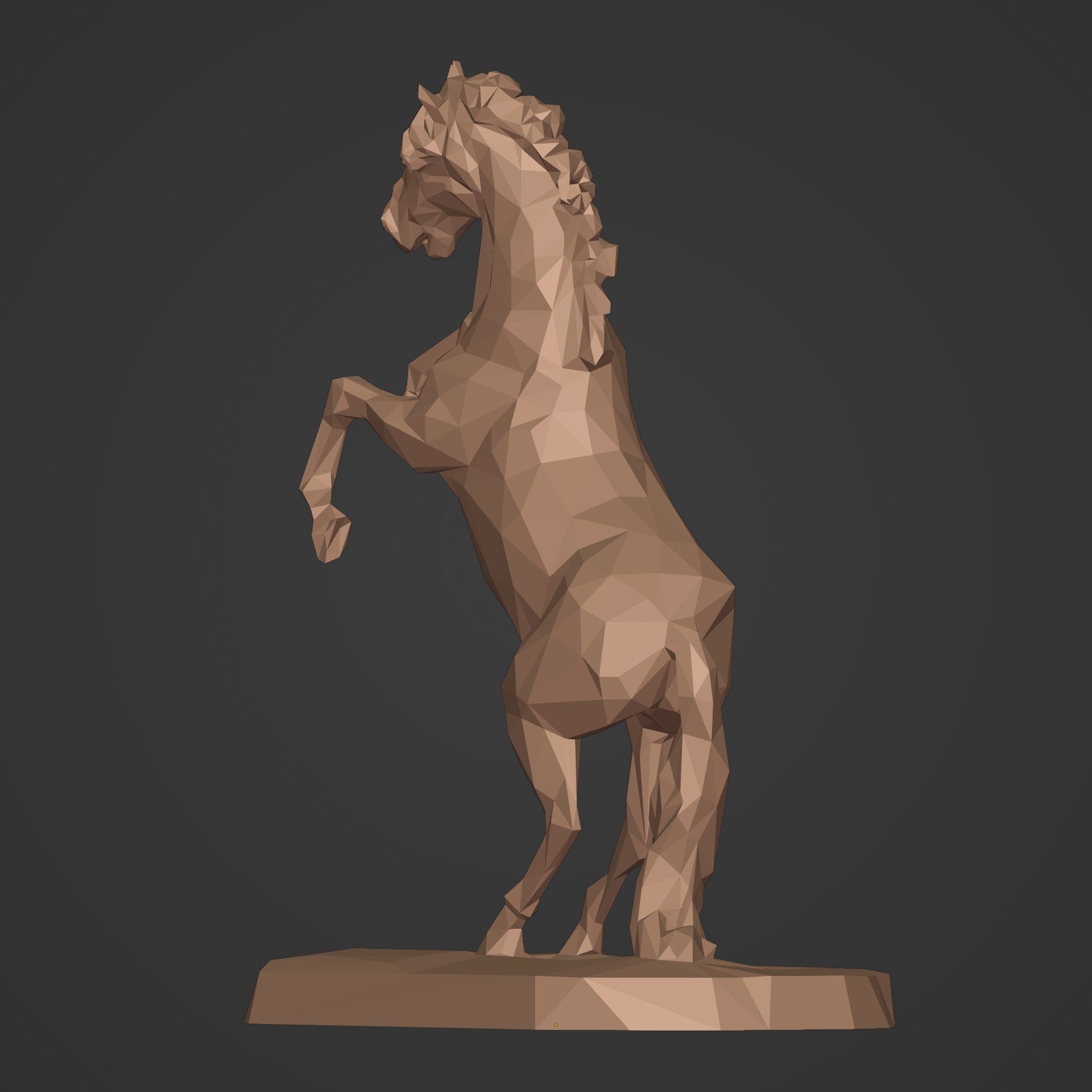 LowPoly Horse Figurine  - Ready for 3D Printing 3D print model_13