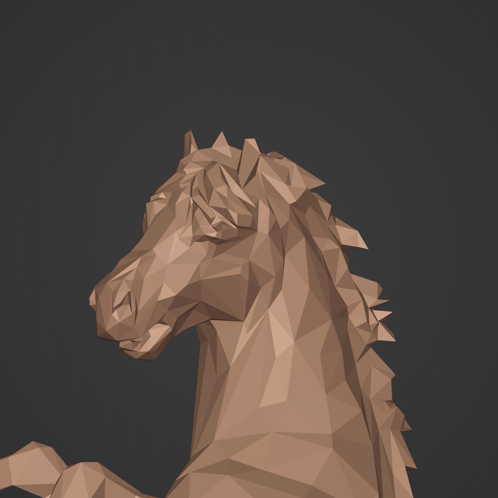 LowPoly Horse Figurine  - Ready for 3D Printing 3D print model_19