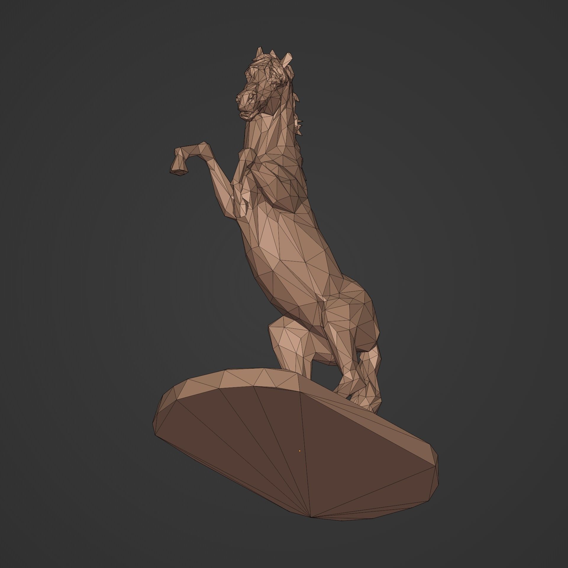 LowPoly Horse Figurine  - Ready for 3D Printing 3D print model_18