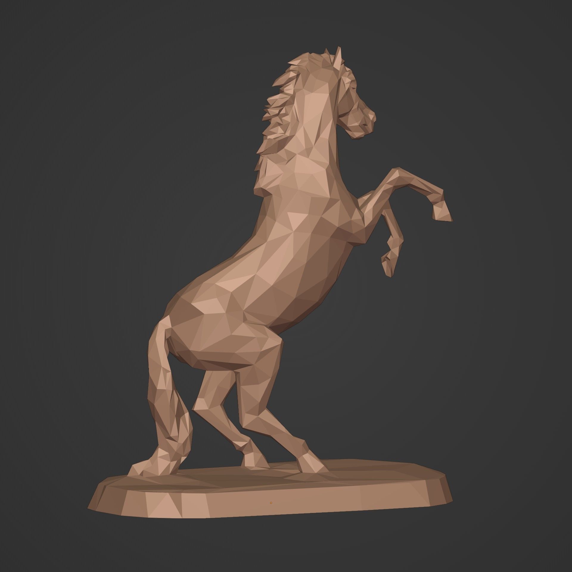 LowPoly Horse Figurine  - Ready for 3D Printing 3D print model_9