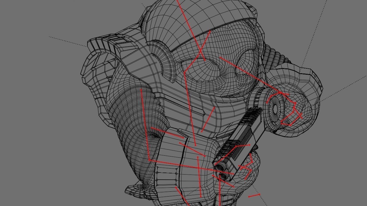 Toon Alien Trooper rigged - animated character 3D model_37