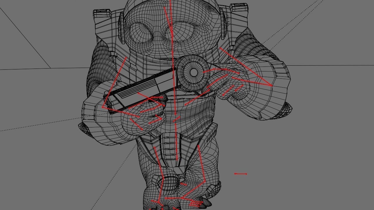 Toon Alien Trooper rigged - animated character 3D model_38