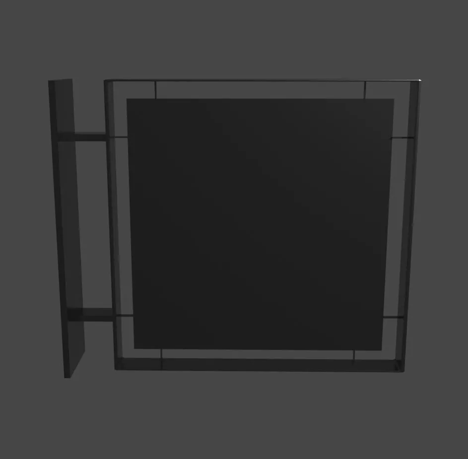 Metal Sign Posts. 3d 3D model Metal Building Sign VR / AR / low-poly | CGTrader
