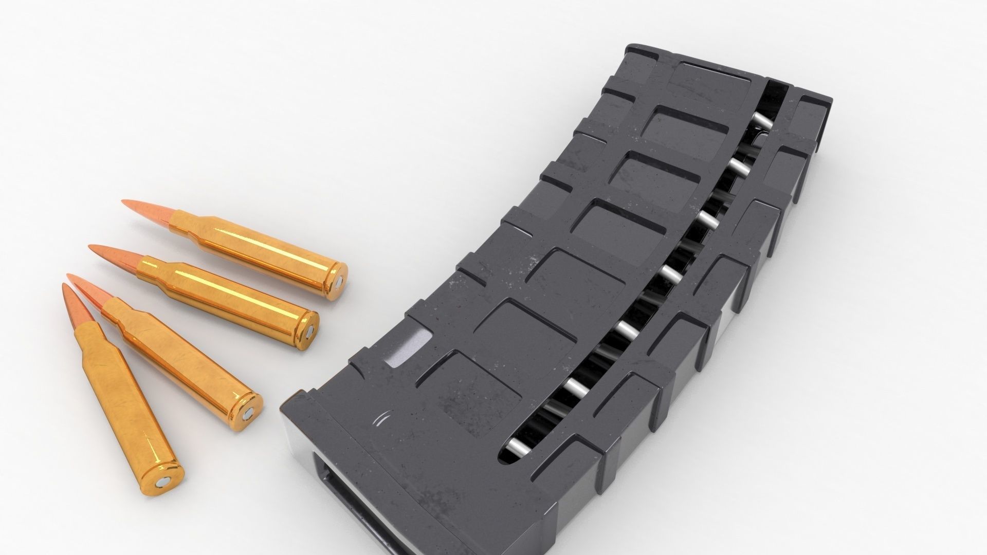 gun magazine set 3D model_8