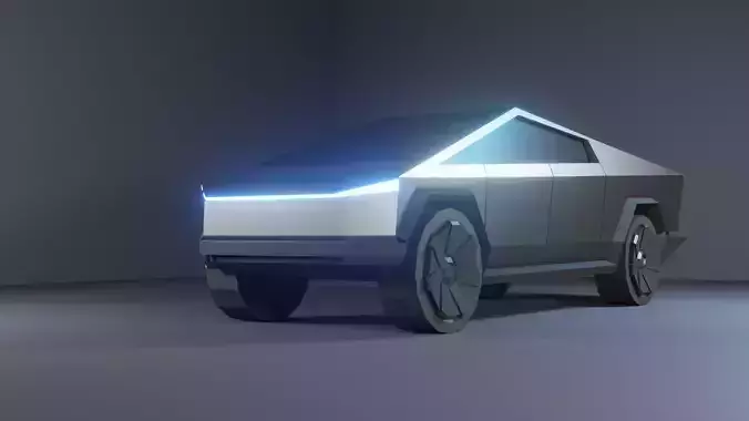 Cybertruck Tesla - Low Poly