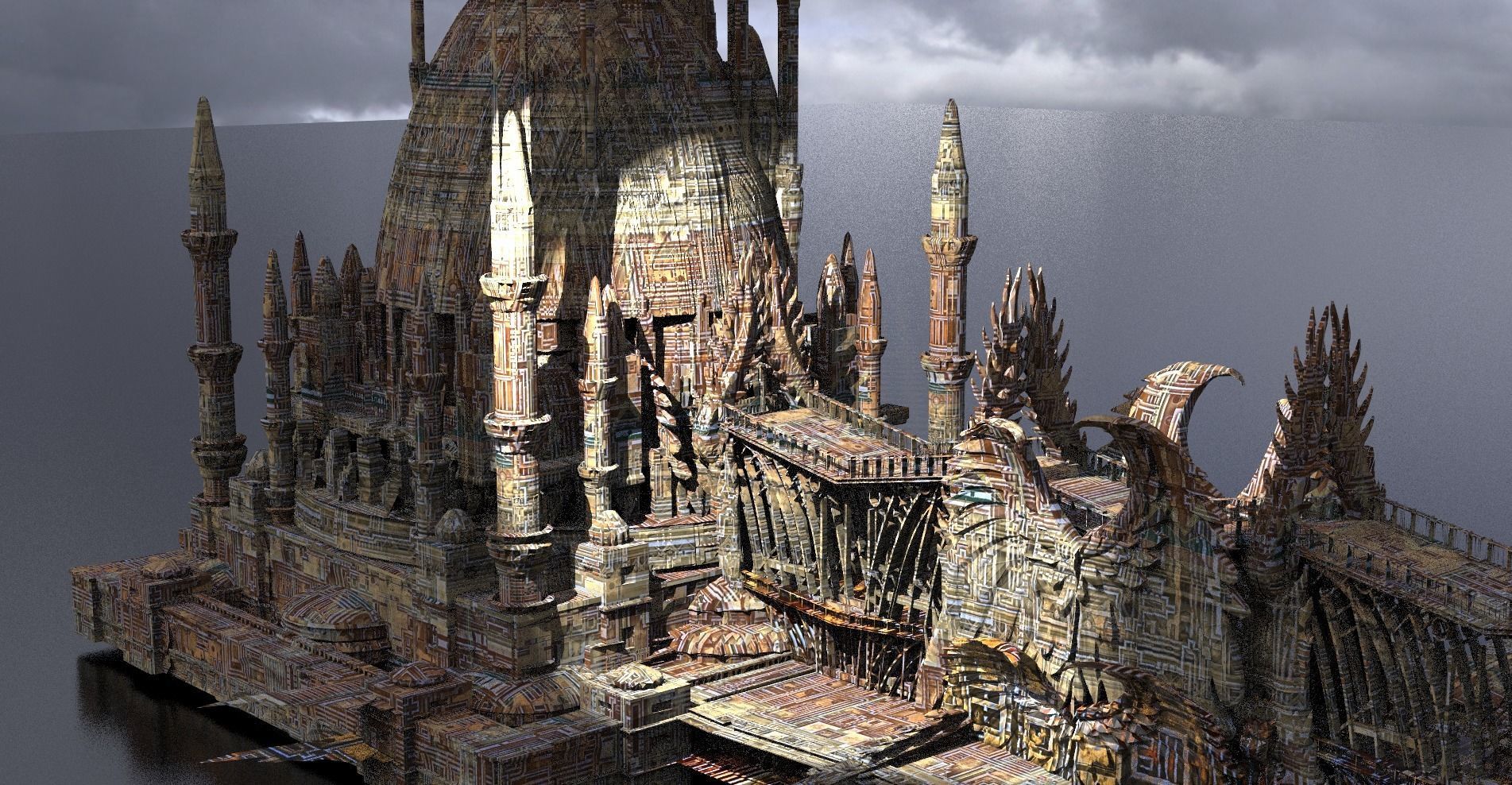 Arch Drake Dragon Temple   3D model_1