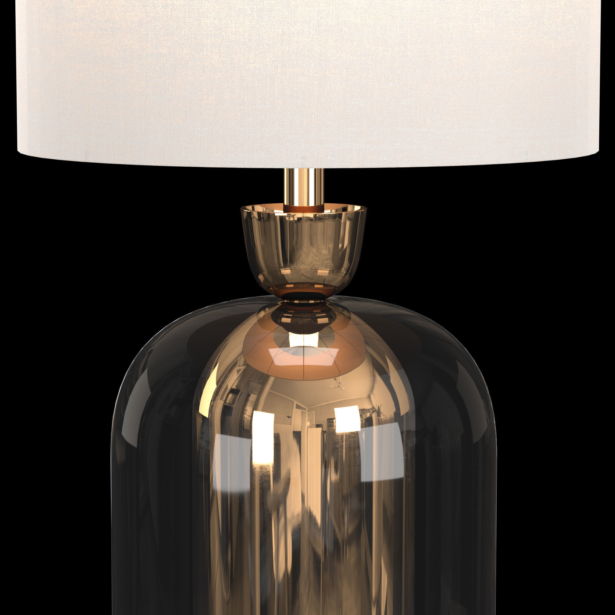 Bell Jar Table Lamp 3D model_1