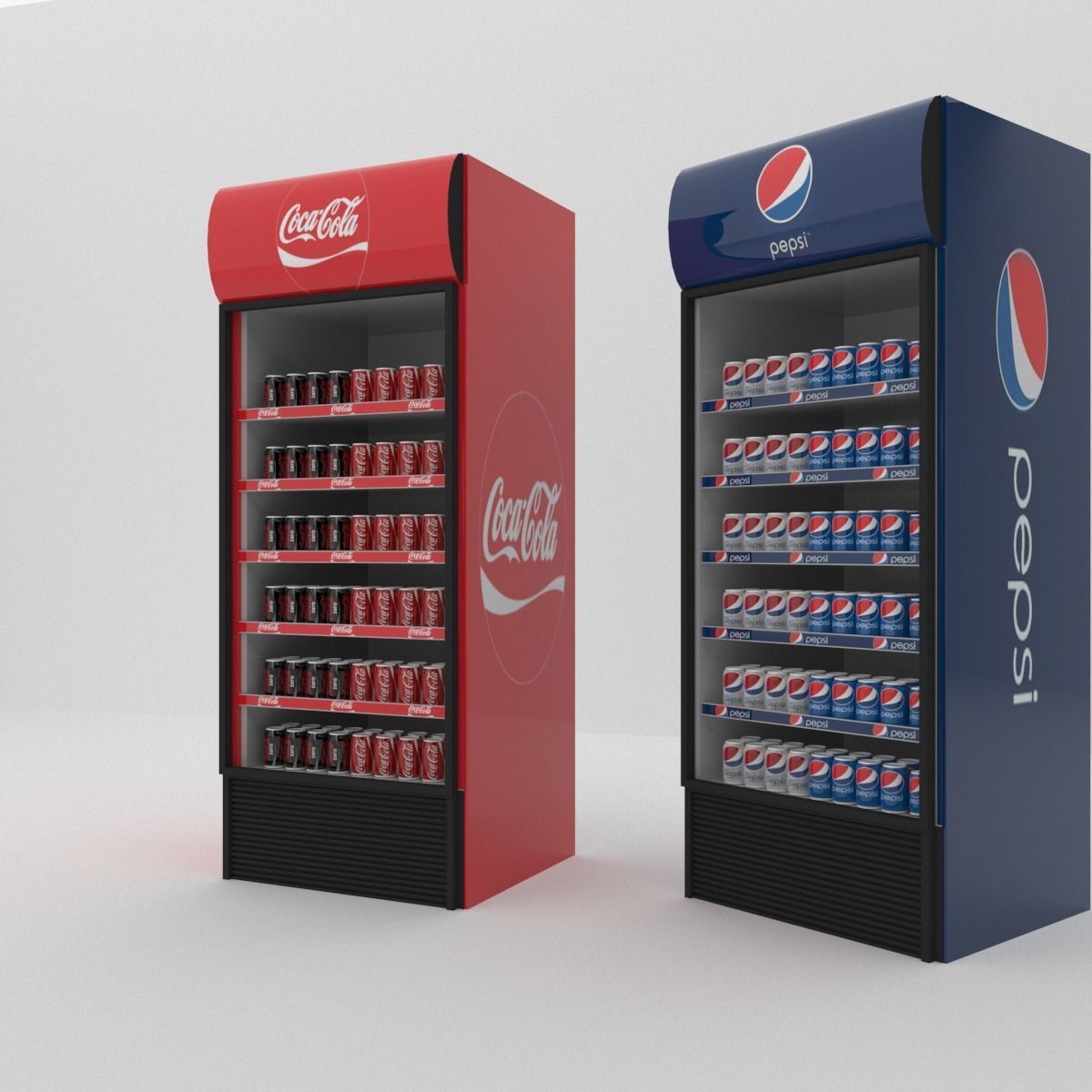 3D modeling pepsi and coca-cola refrigerator Free 3D model_5