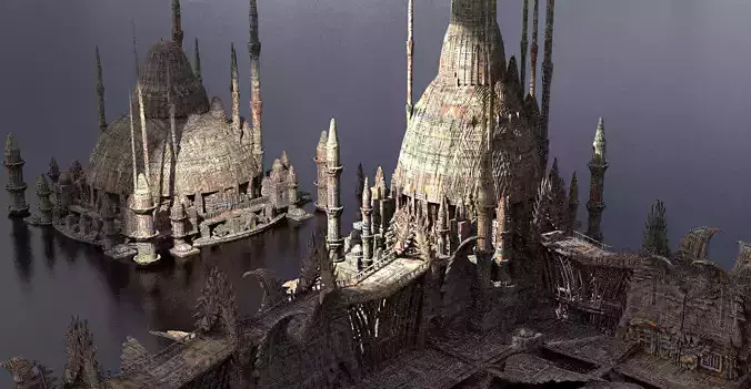 Arch Drake Dragon Temples 2 3D model