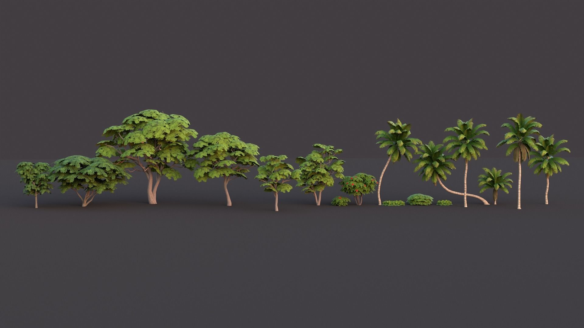Tree Pack Low Poly G91 Low-poly 3D model_10