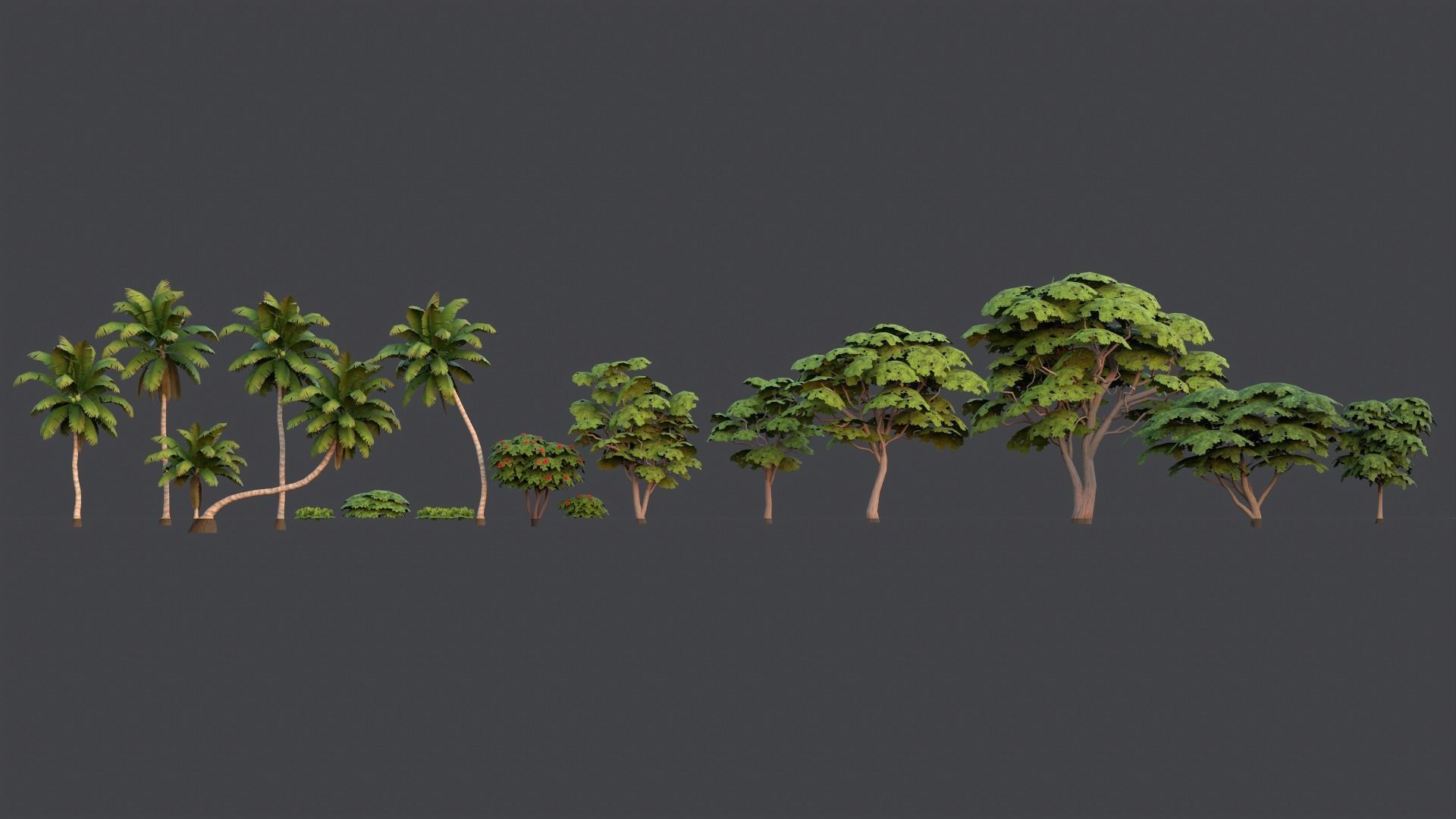 Tree Pack Low Poly G91 Low-poly 3D model_9