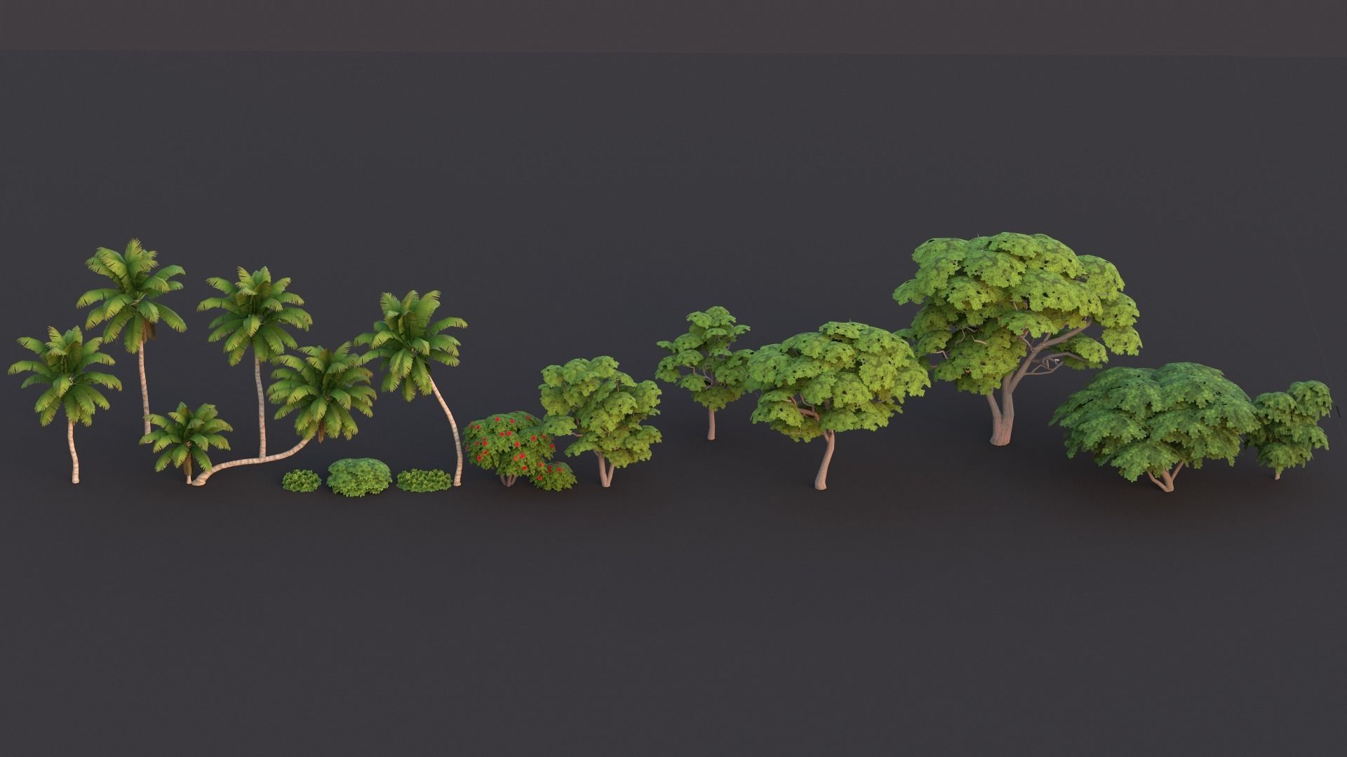 Tree Pack Low Poly G91 Low-poly 3D model_13