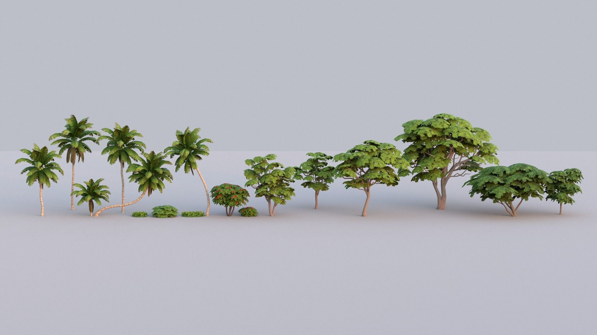 Tree Pack Low Poly G91 Low-poly 3D model_7