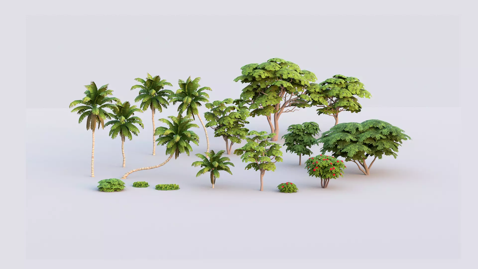 Tree Pack Low Poly G91 Low-poly 3D model_0